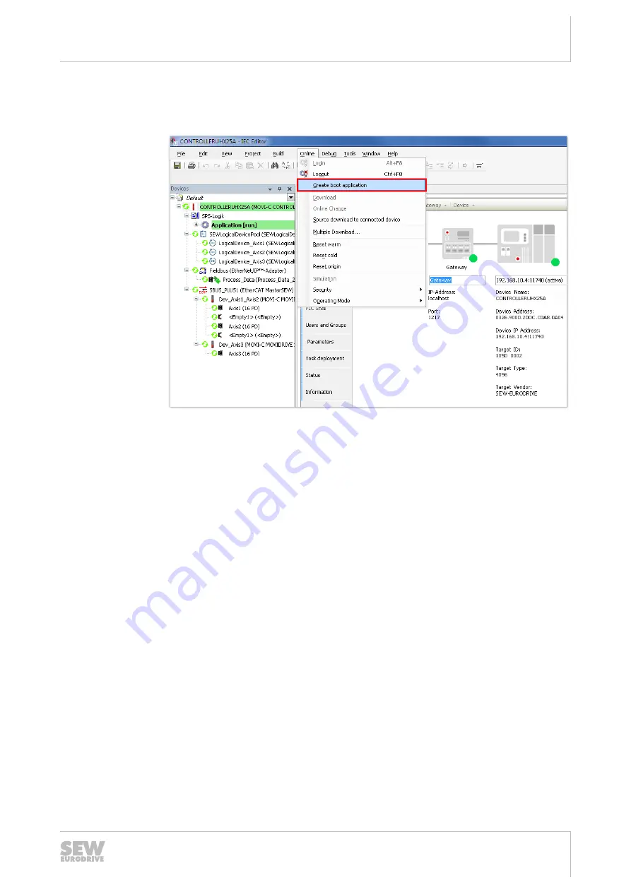 SEW-Eurodrive MOVI-C UHX25A Series Manual Download Page 55