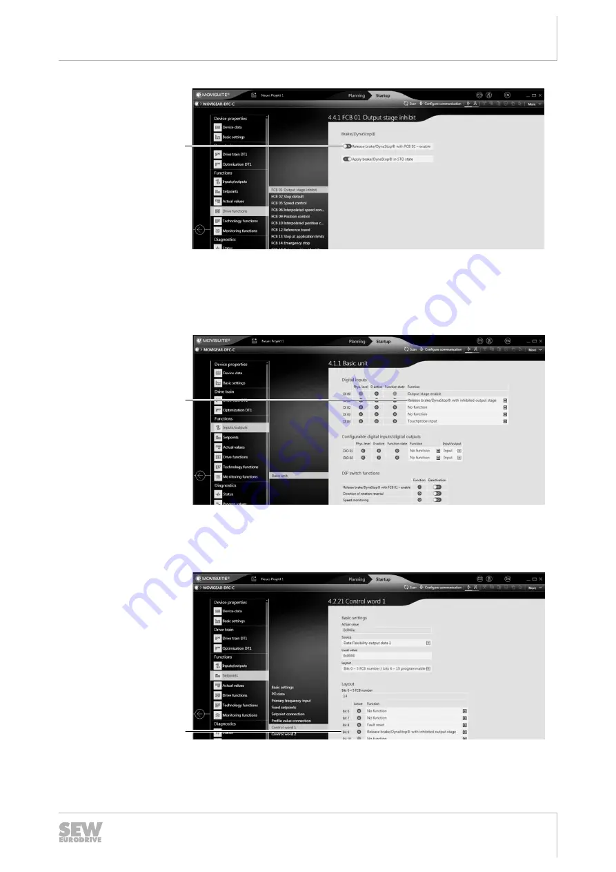 SEW-Eurodrive MOVIMOT flexible  MMF3 C/DBC Series Operating Instructions Manual Download Page 189