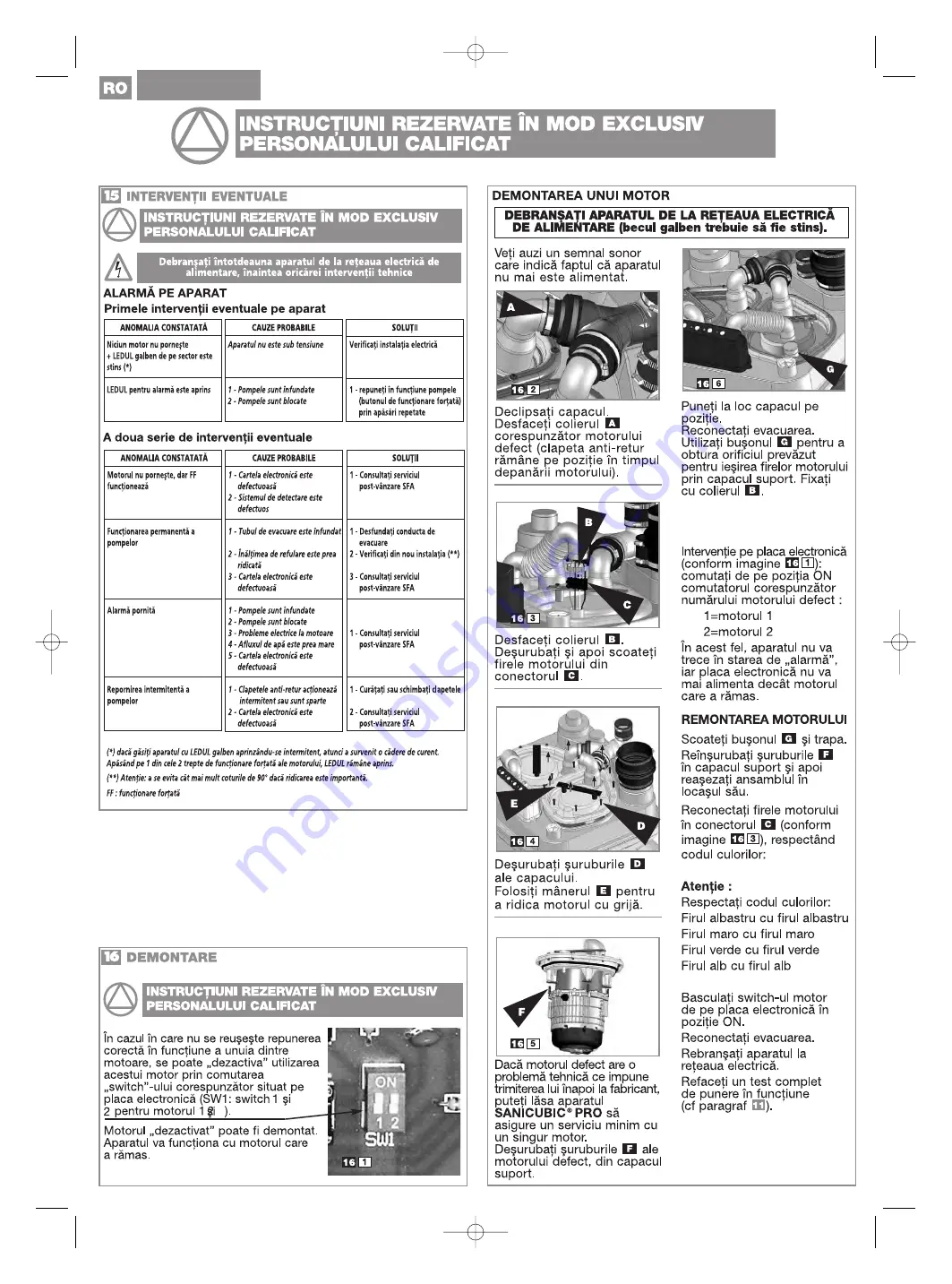 SFA SANICUBIC Classic Installation Instructions Manual Download Page 46