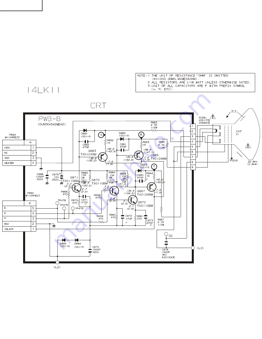 Sharp 14LK11 Service Manual Download Page 19