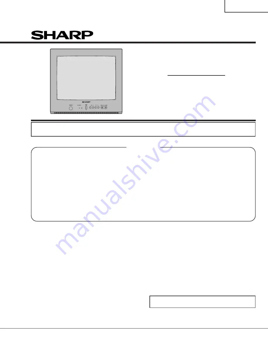 Sharp 14LK14 Service Manual Download Page 1