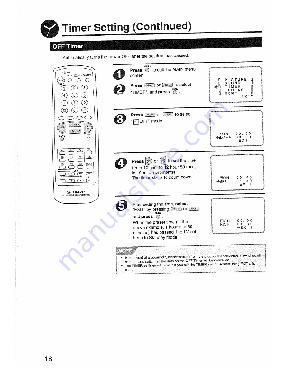 Sharp 21HS-50H Operation Manual Download Page 18