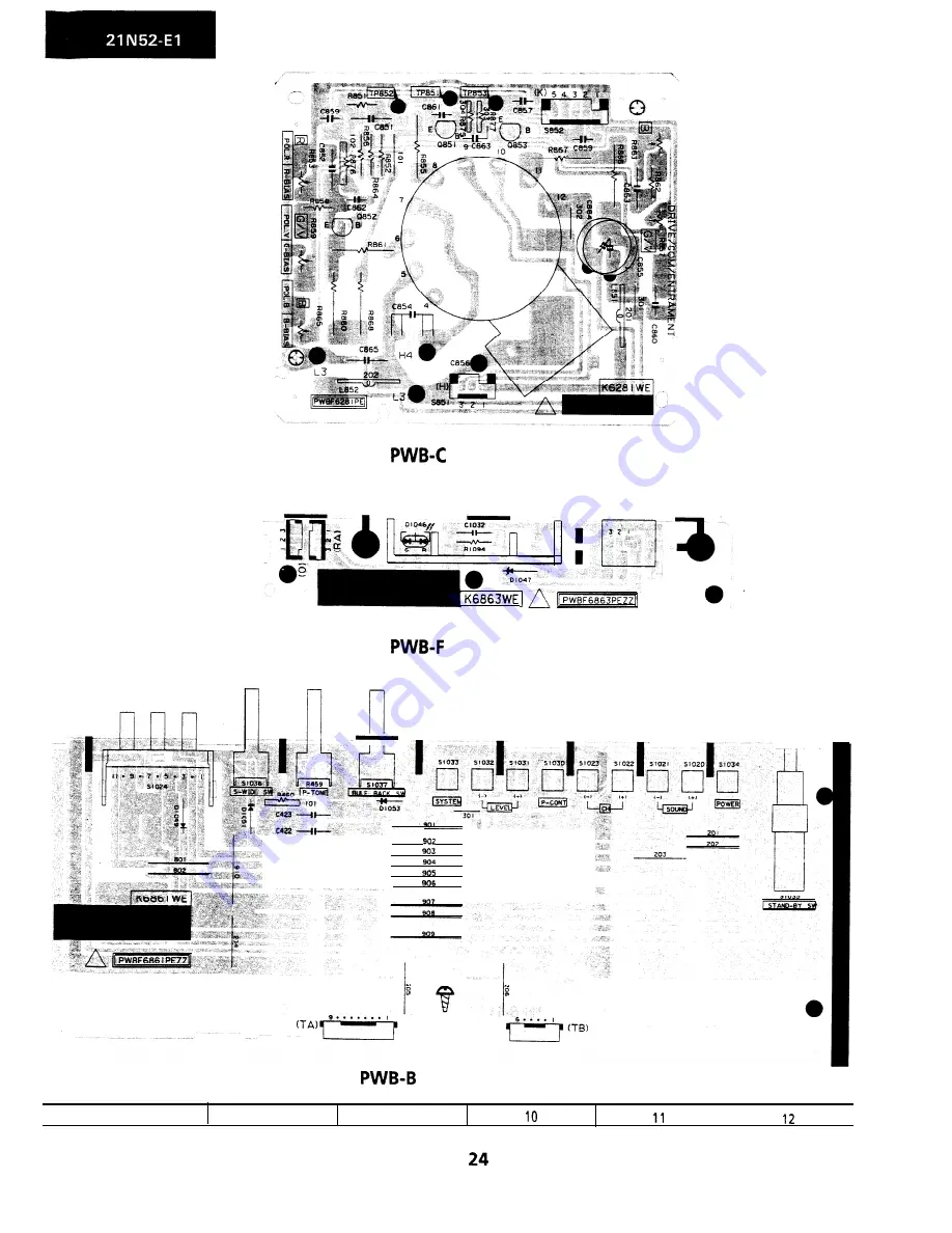 Sharp 21N52-E1 Service Manual Download Page 24