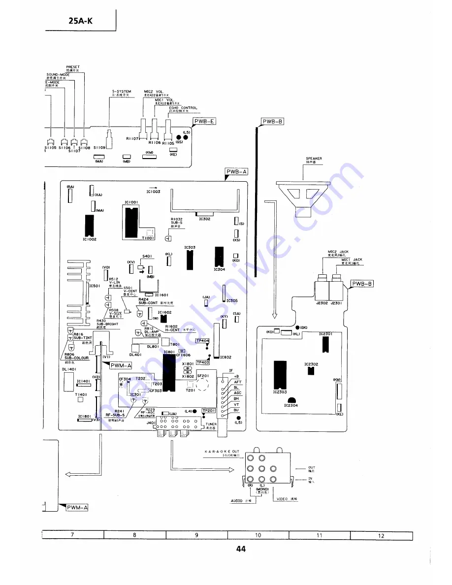 Sharp 25A-K Service Manual Download Page 44