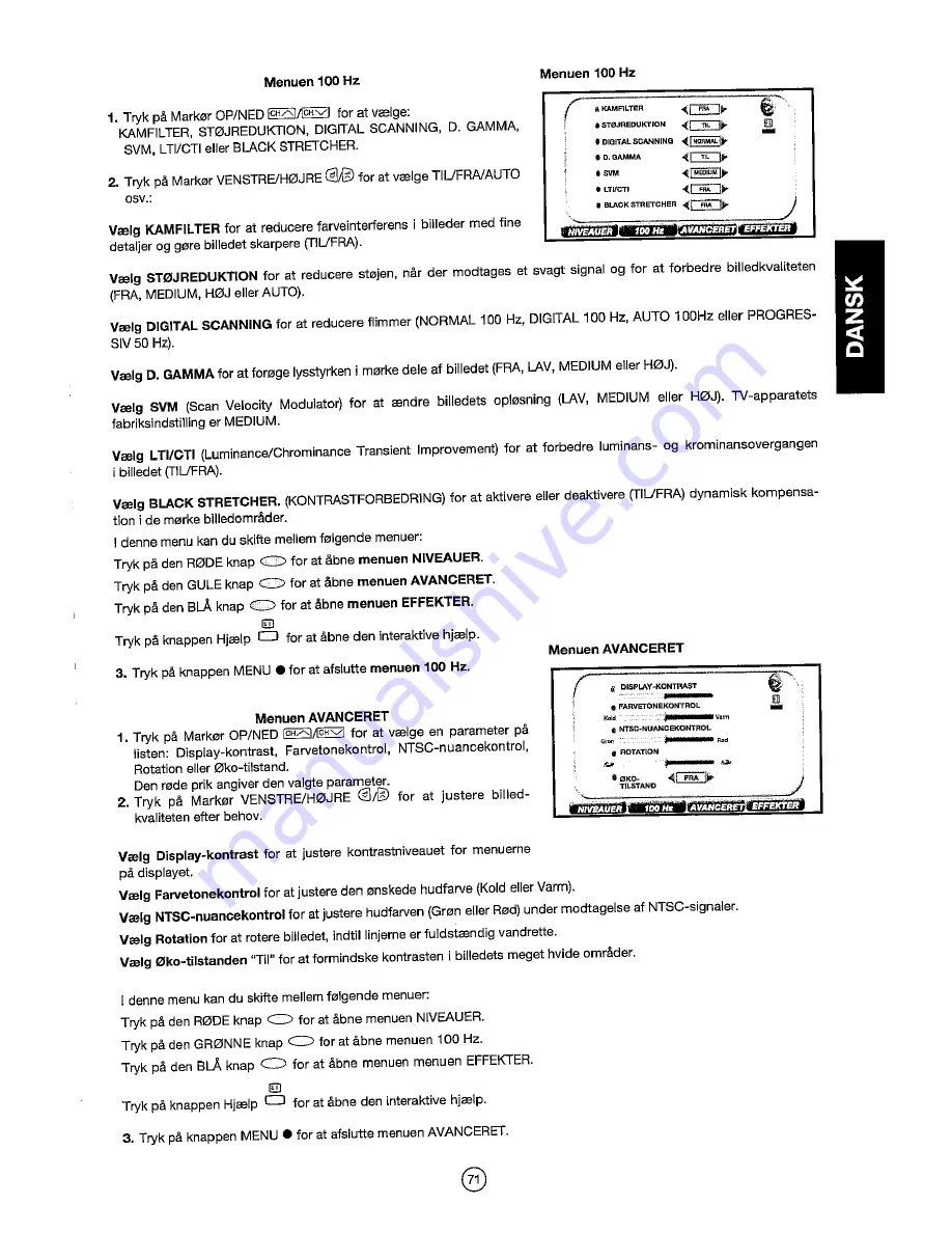 Sharp 28JF-76E Operation Manual Download Page 73