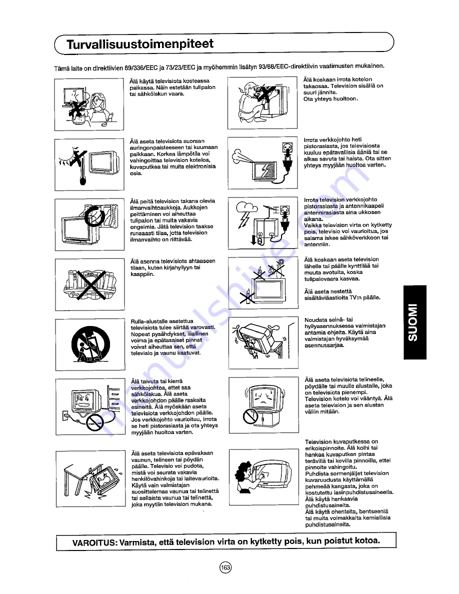 Sharp 28JF-76E Operation Manual Download Page 165