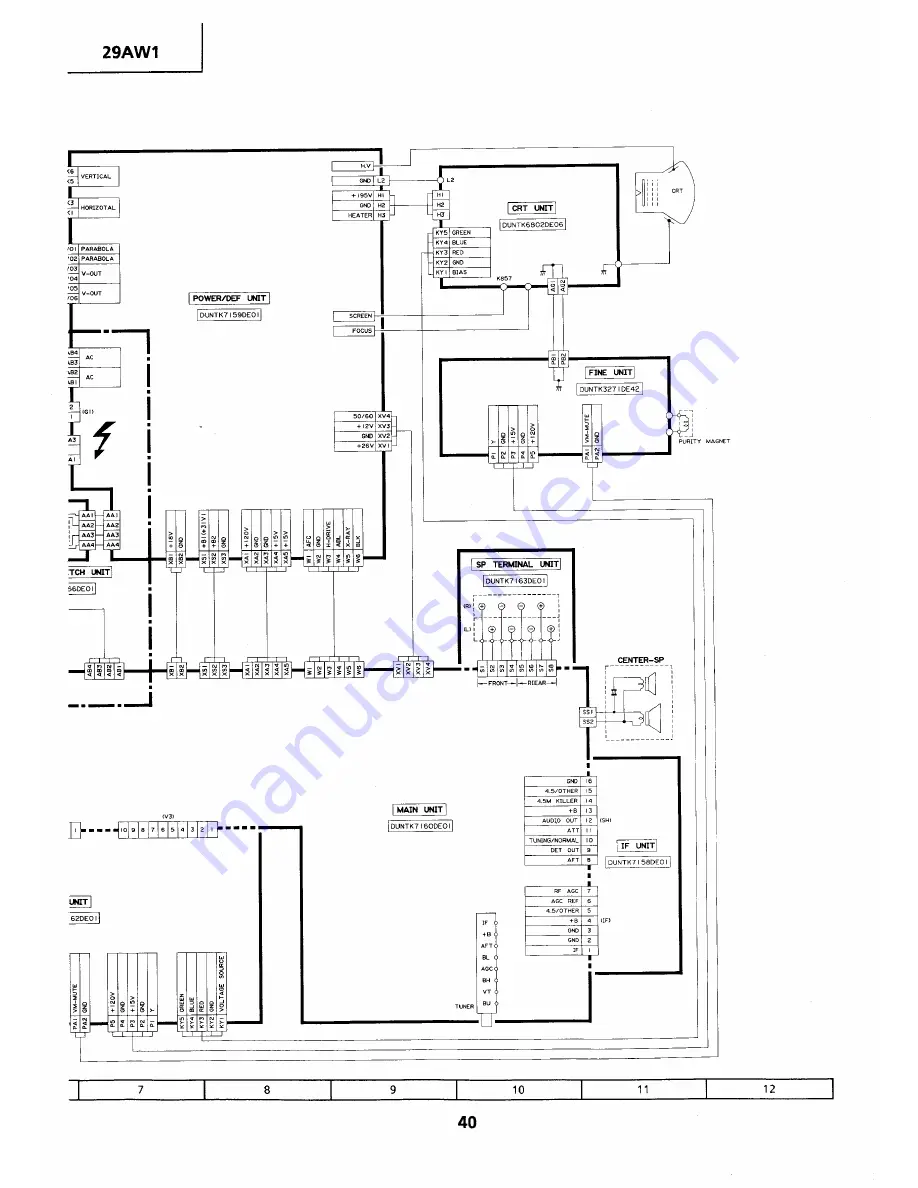 Sharp 29AW1 Service Manual Download Page 40