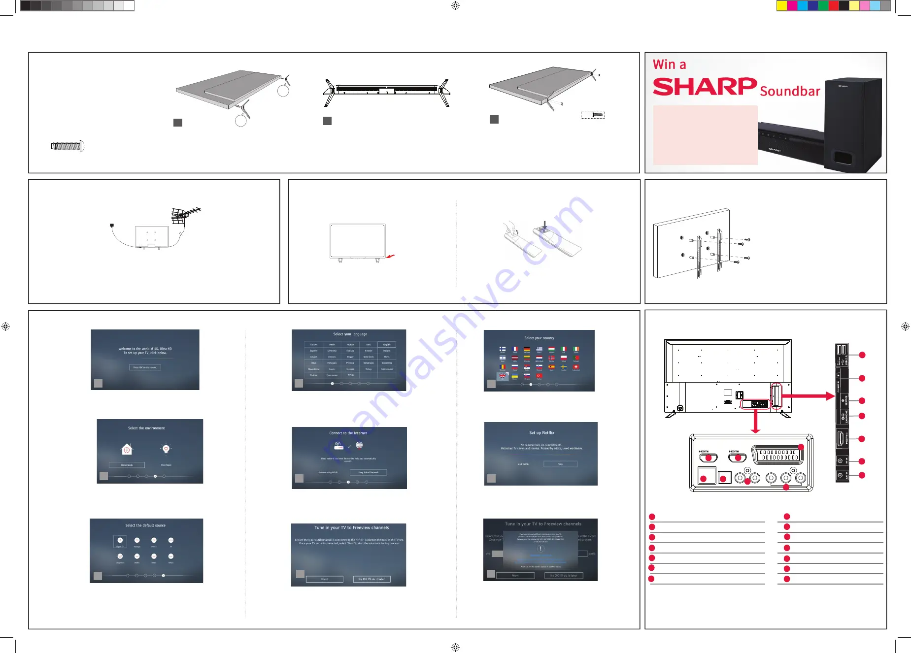 Sharp 32BG2K Operating Instructions Quick Start Set Up Manual Download Page 2