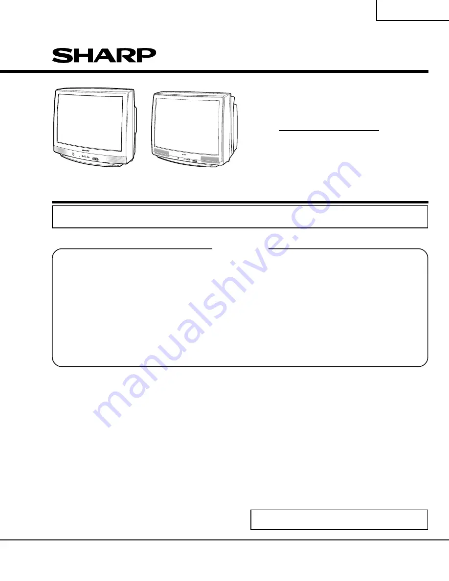 Sharp 32U-S50 Service Manual Download Page 1