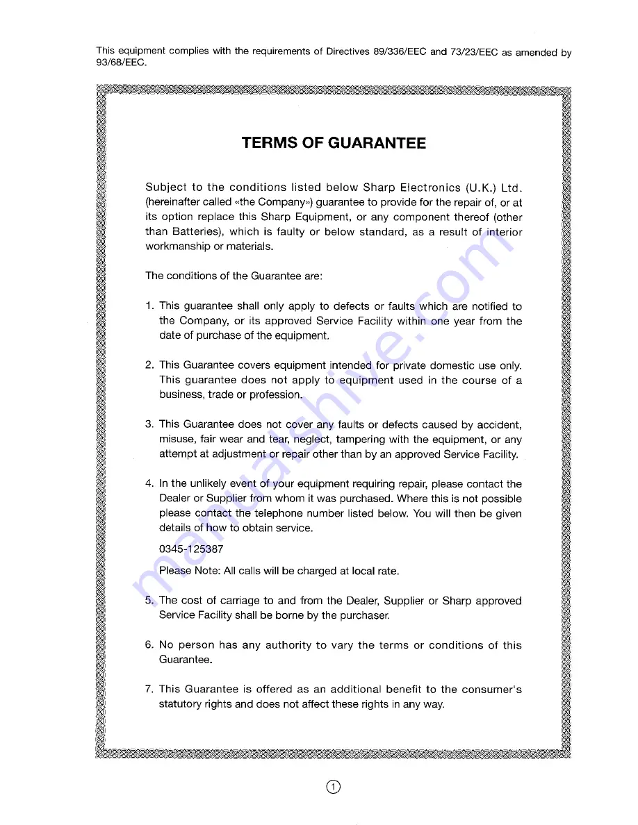 Sharp 37AM-12H Operation Manual Download Page 2