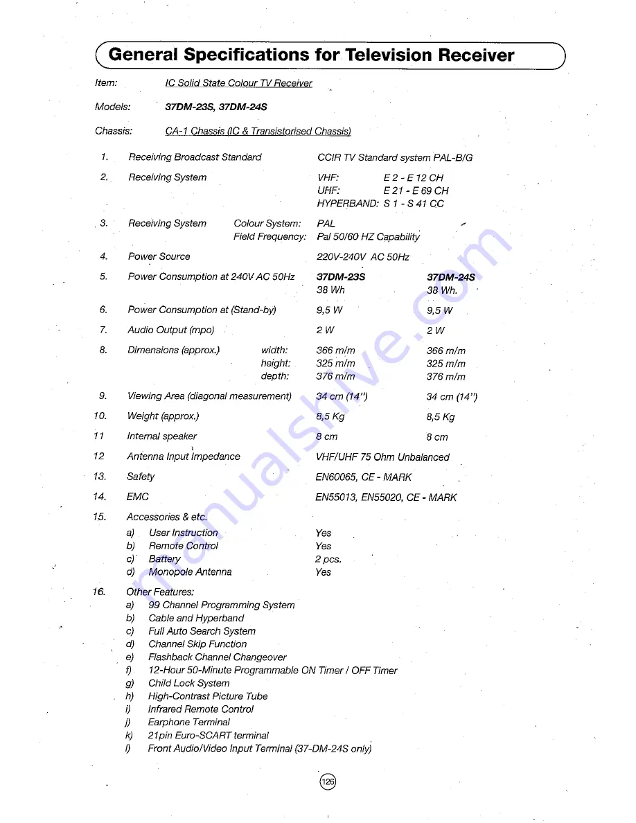 Sharp 37DM-23S Operation Manual Download Page 23