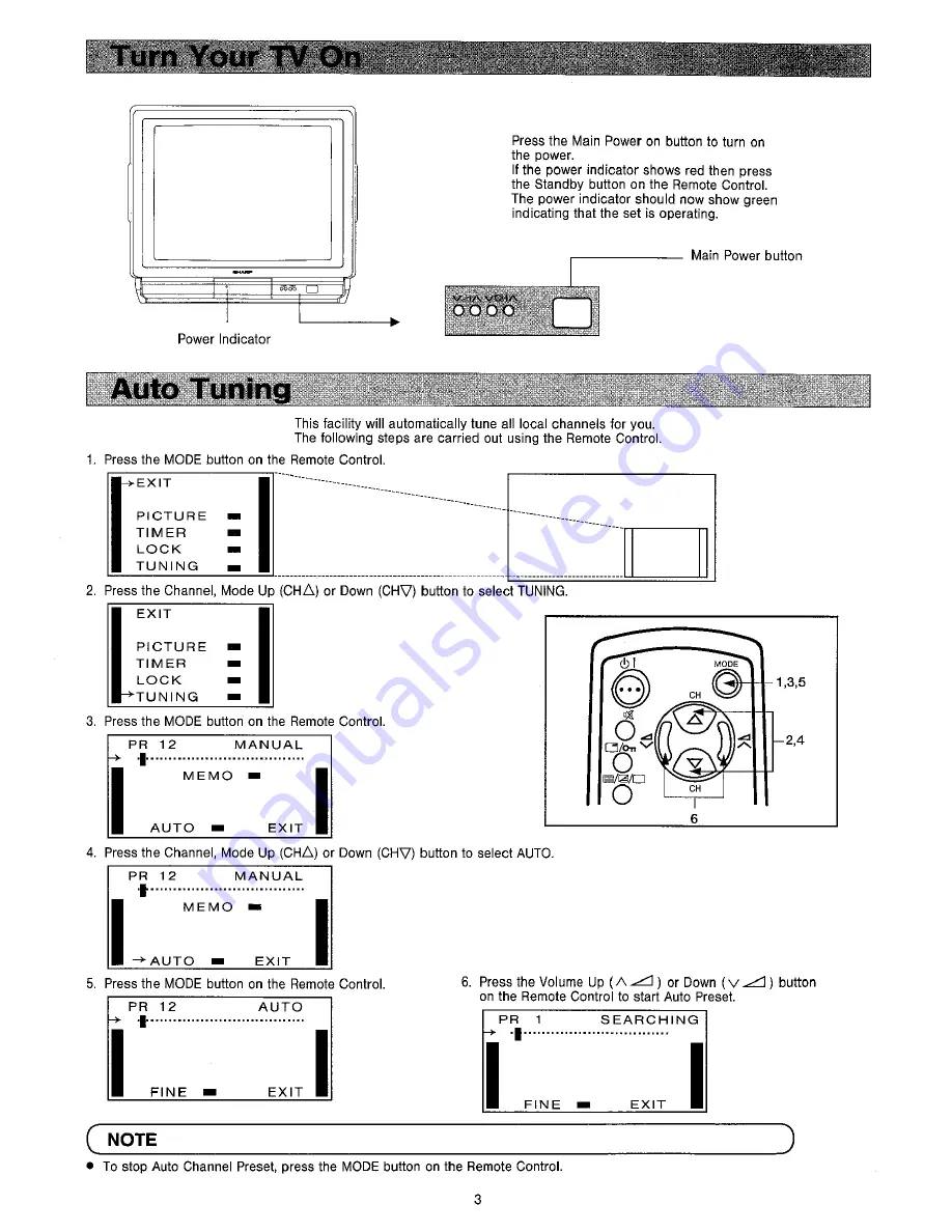 Sharp 51AT-15H Quick Setup Manual Download Page 5