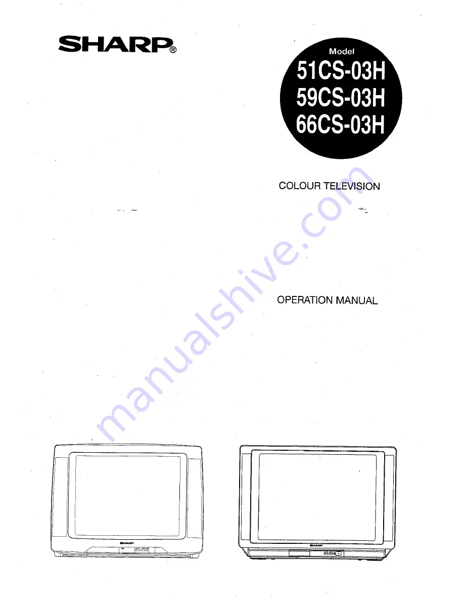 Sharp 51CS-03H Operation Manual Download Page 1