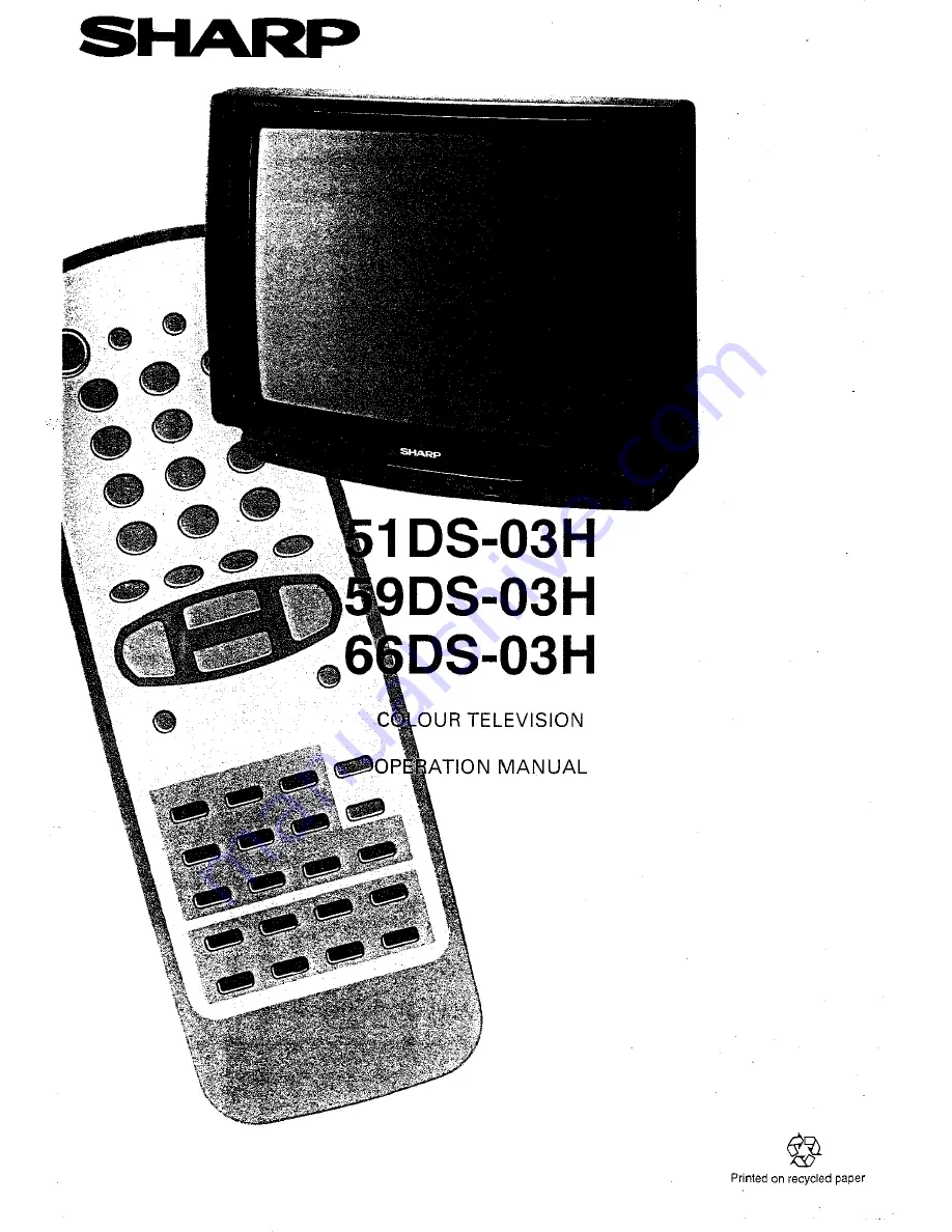 Sharp 51DS-03H Operation Manual Download Page 1