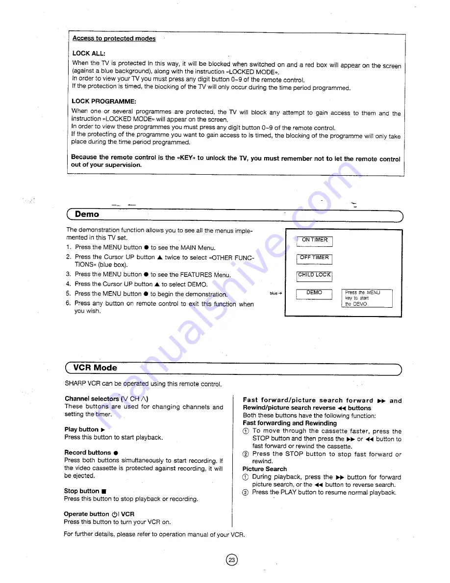 Sharp 51DS-03H Operation Manual Download Page 25