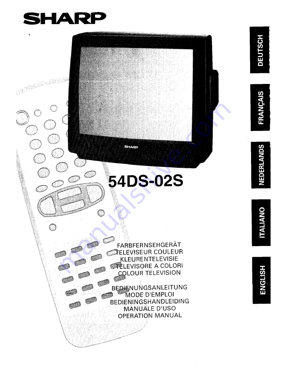 Sharp 54DS-02S Operation Manual Download Page 1