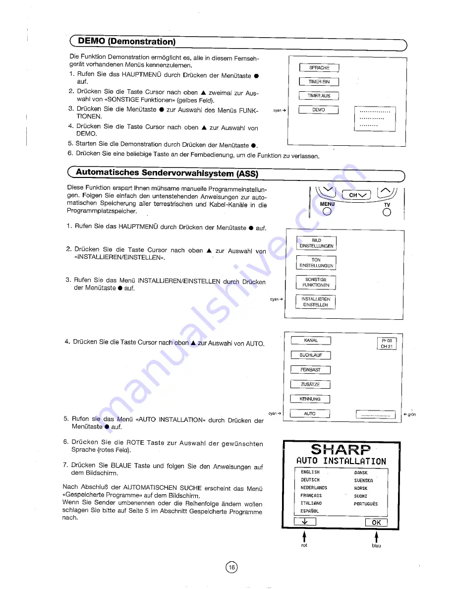 Sharp 54DS-02S Operation Manual Download Page 18