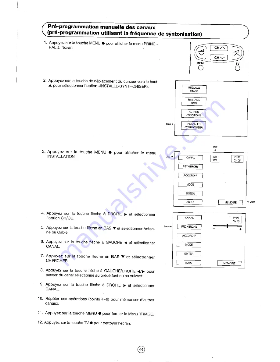 Sharp 54DS-02S Operation Manual Download Page 46