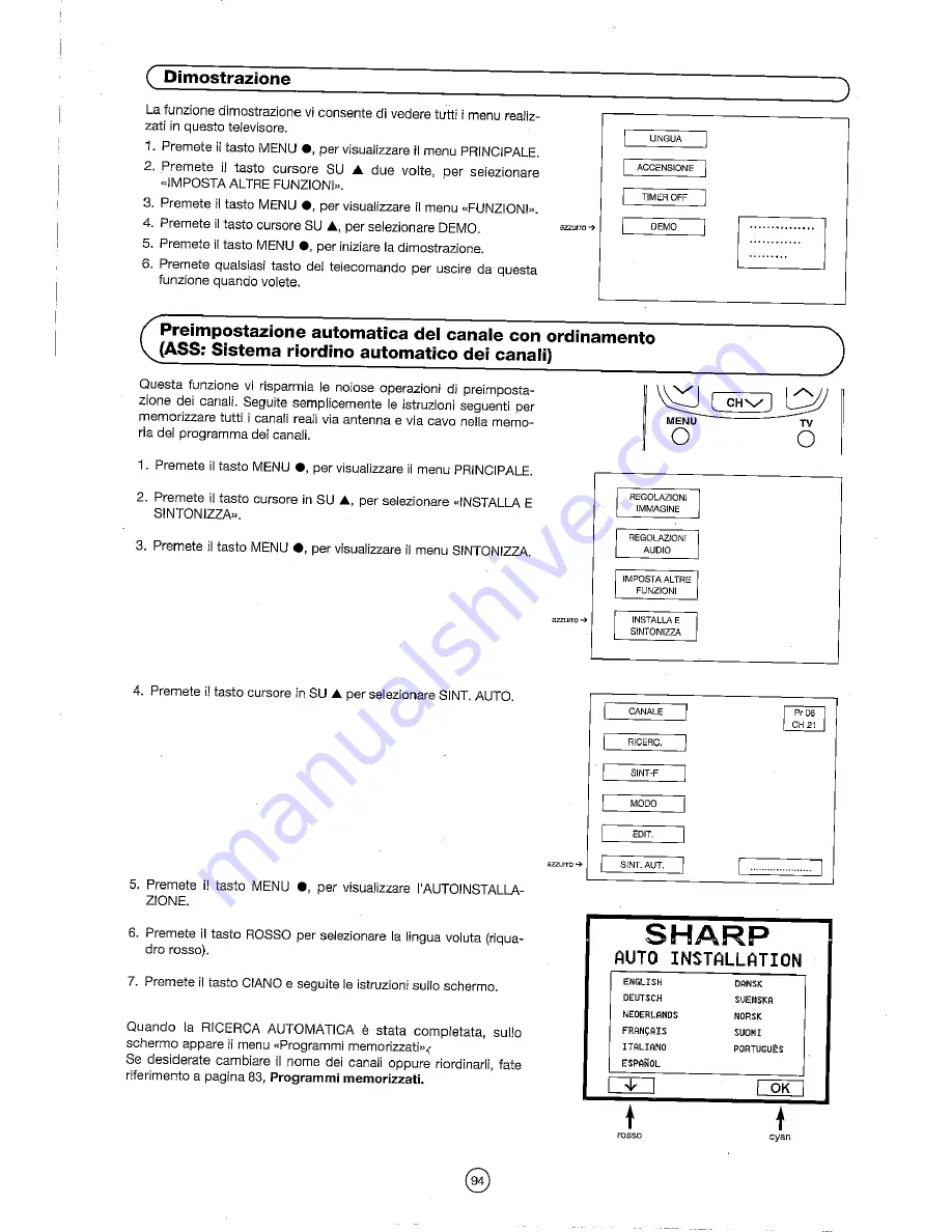 Sharp 54DS-02S Operation Manual Download Page 96