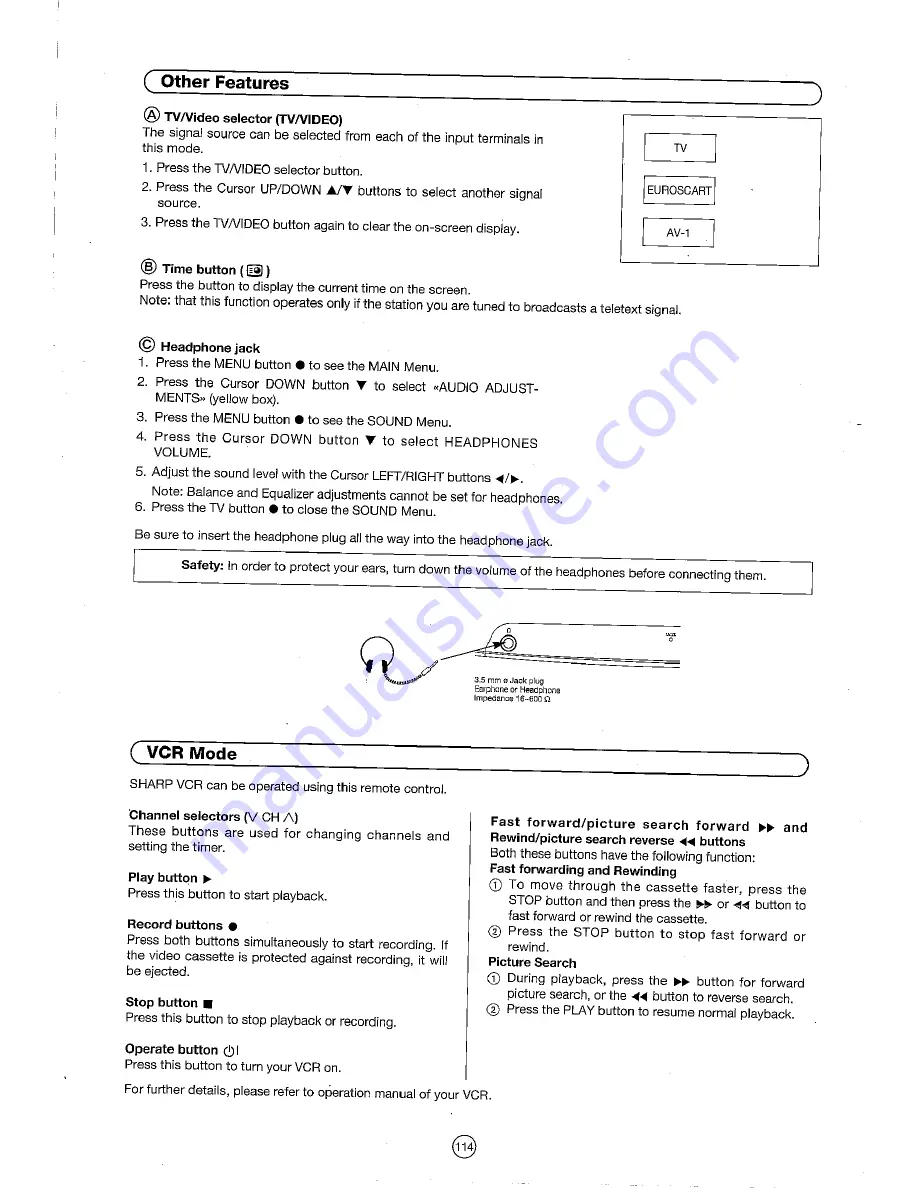 Sharp 54DS-02S Operation Manual Download Page 116