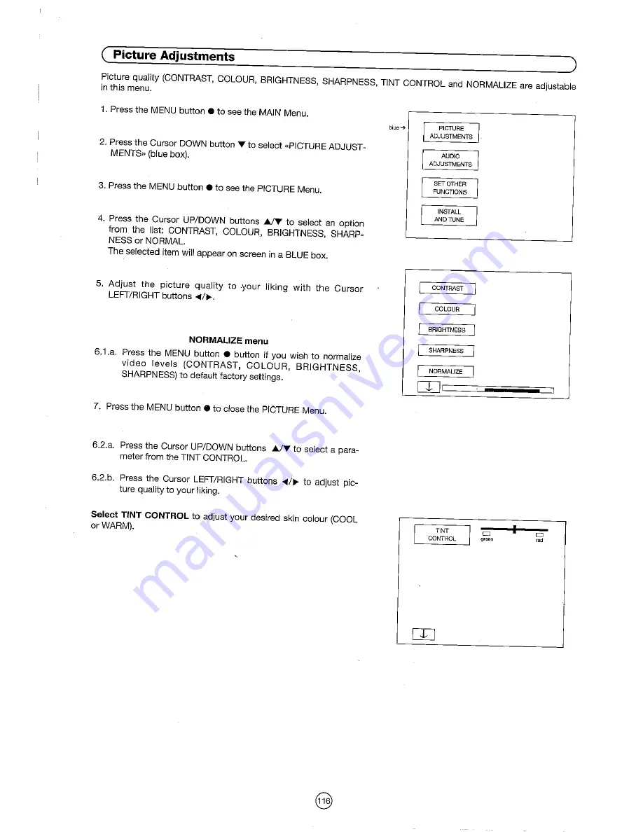 Sharp 54DS-02S Operation Manual Download Page 118