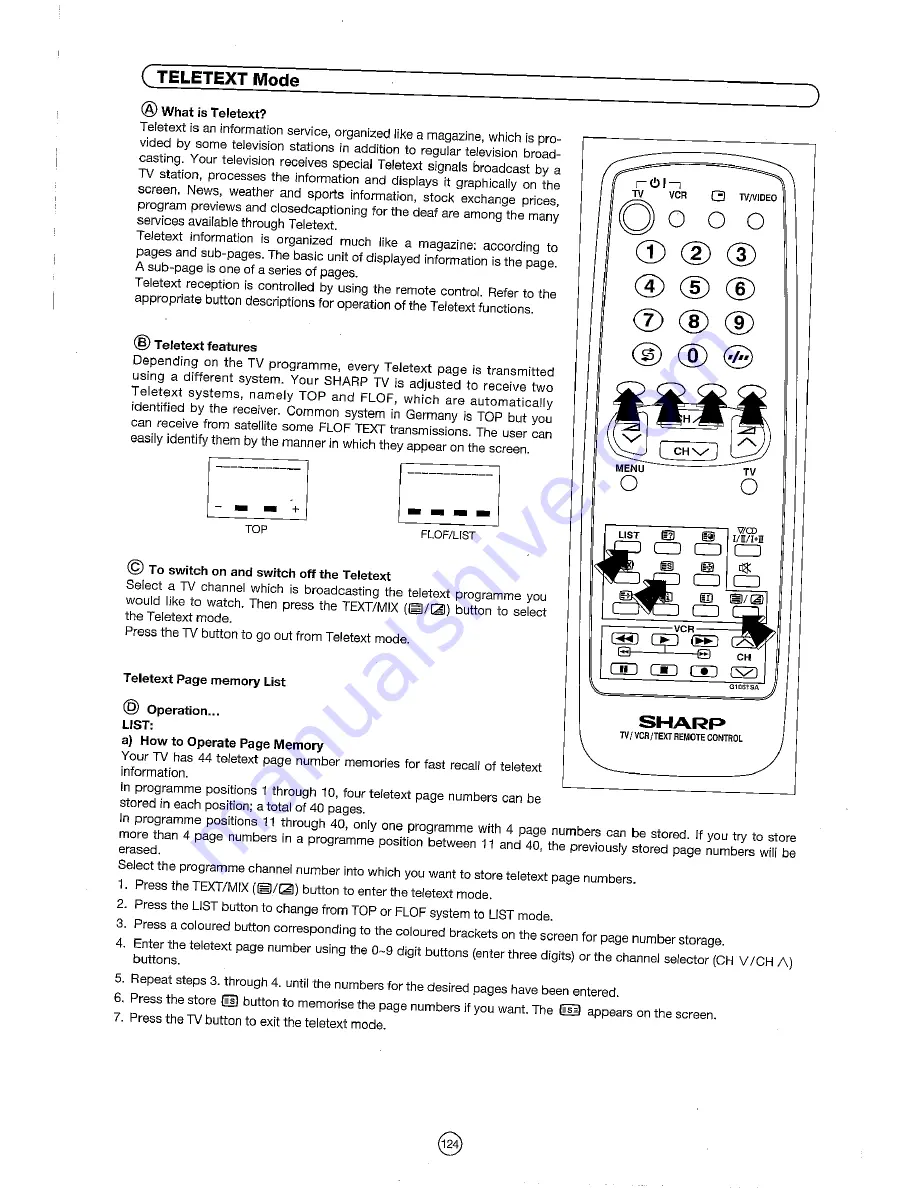 Sharp 54DS-02S Operation Manual Download Page 126