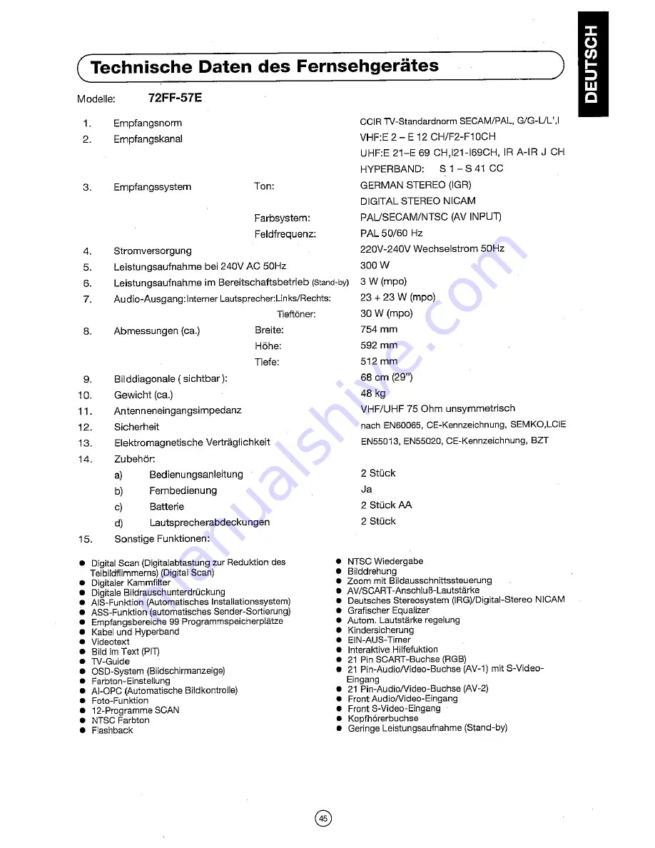 Sharp 72FF-57E Operation Manual Download Page 46