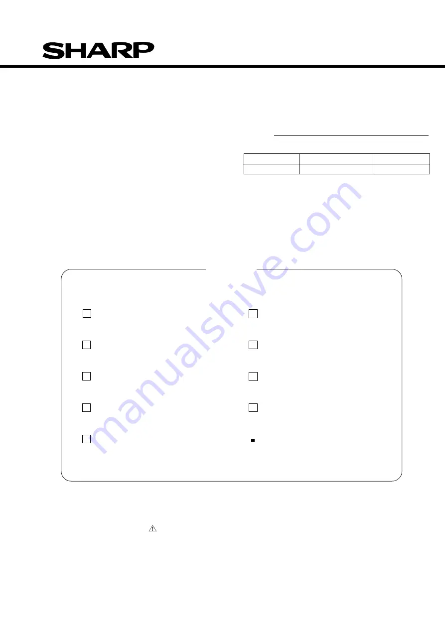 Sharp A260 - UX B/W Thermal Transfer Service Manual Download Page 61