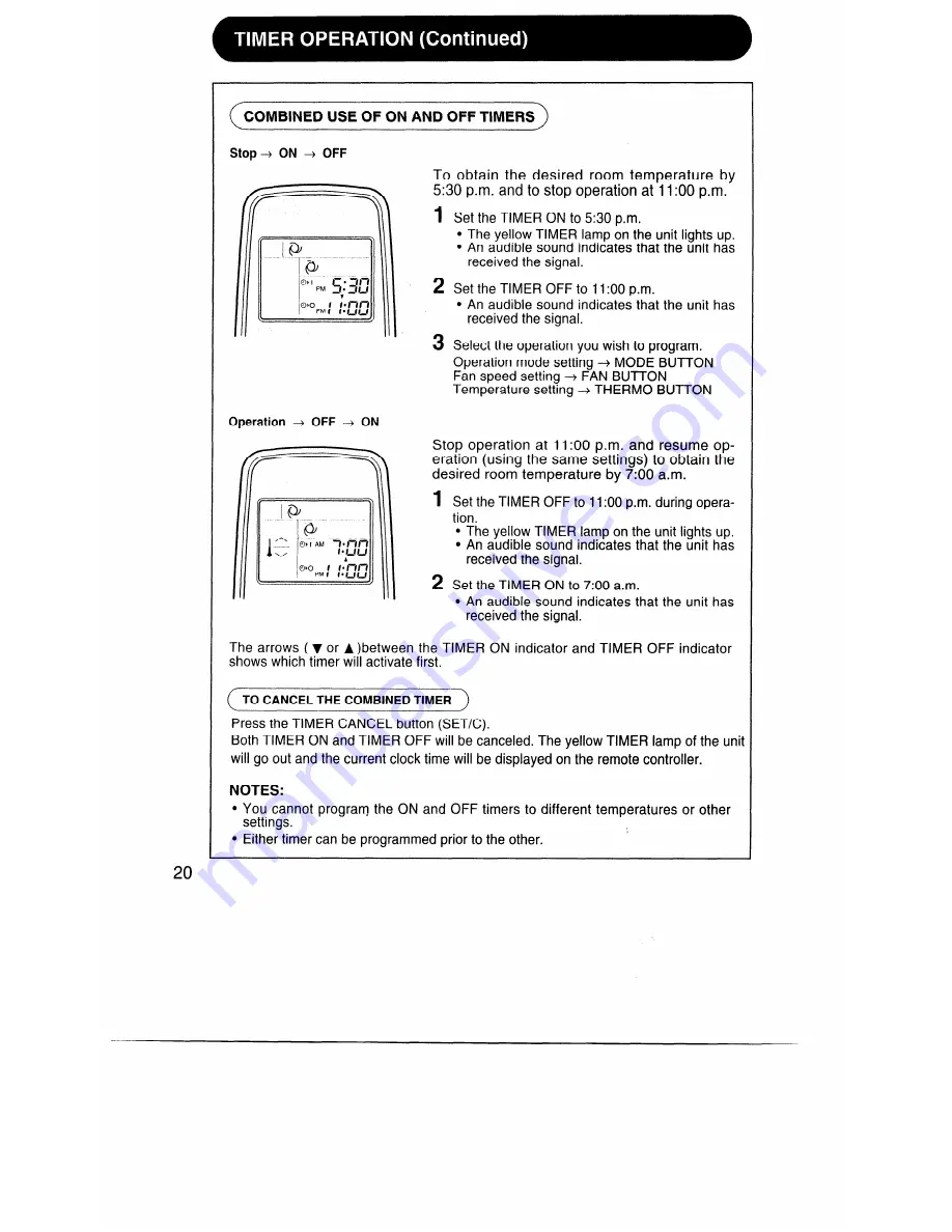 Sharp AE-A126J Operation Manual Download Page 20