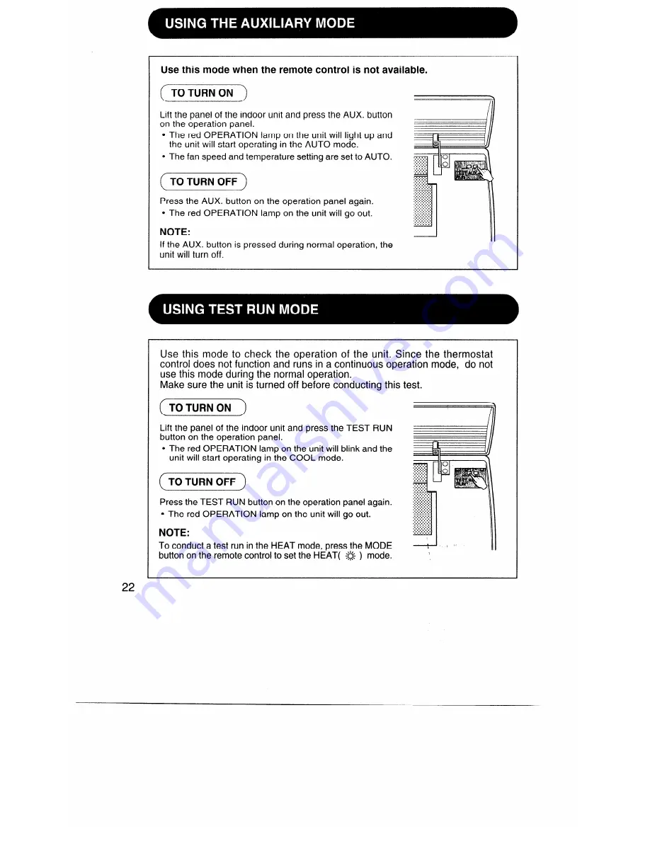 Sharp AE-A126J Operation Manual Download Page 22