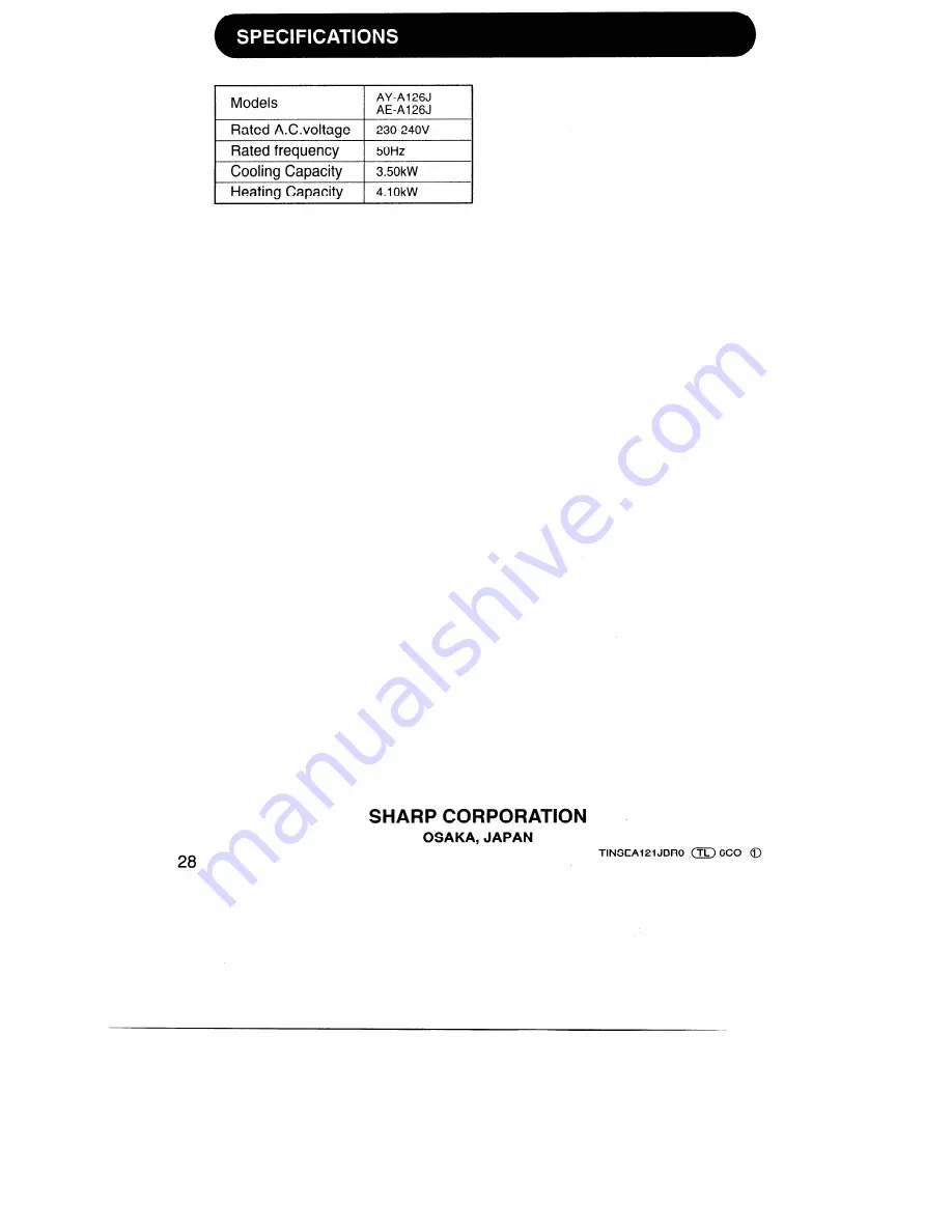 Sharp AE-A126J Operation Manual Download Page 28