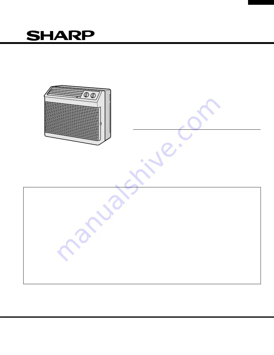 Sharp AF-05CML Service Manual Download Page 1