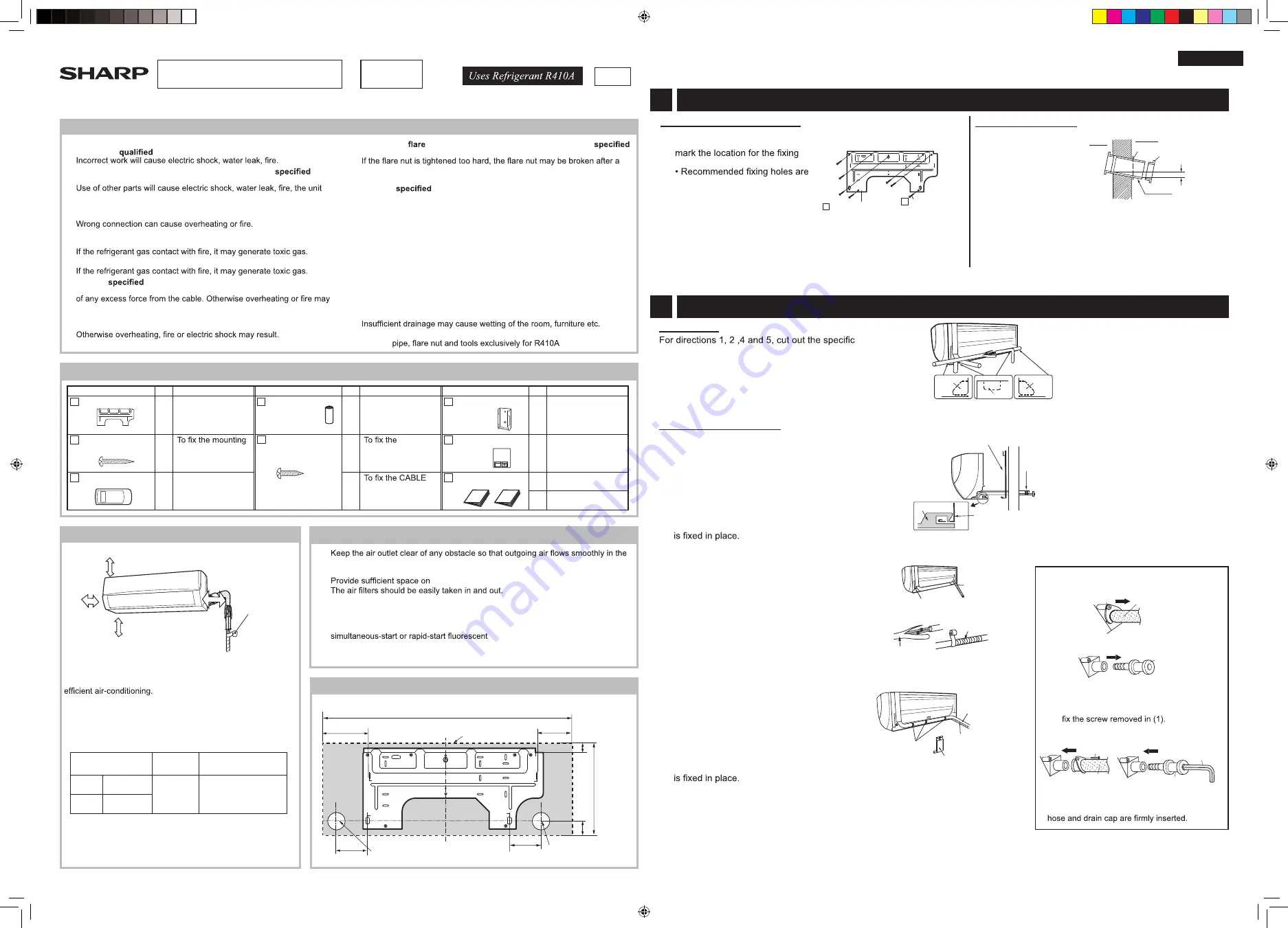 Sharp AH-XPC12RV Installation Manual Download Page 1