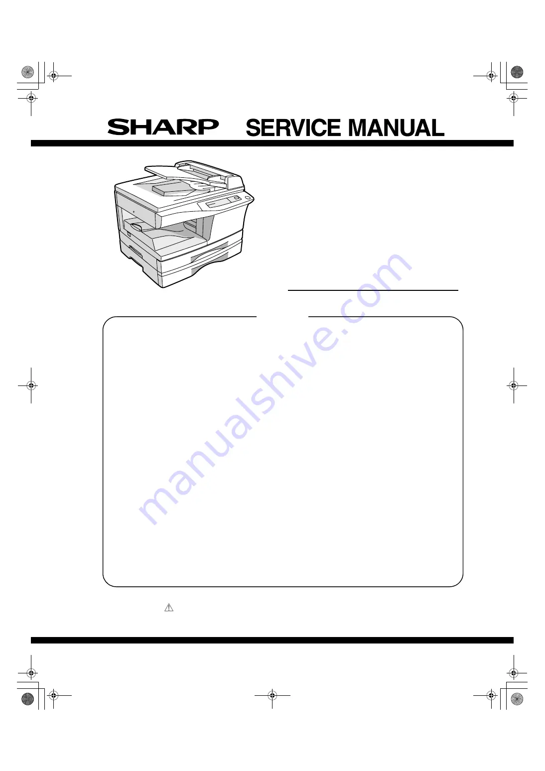 Sharp AL-1043 Service Manual Download Page 1