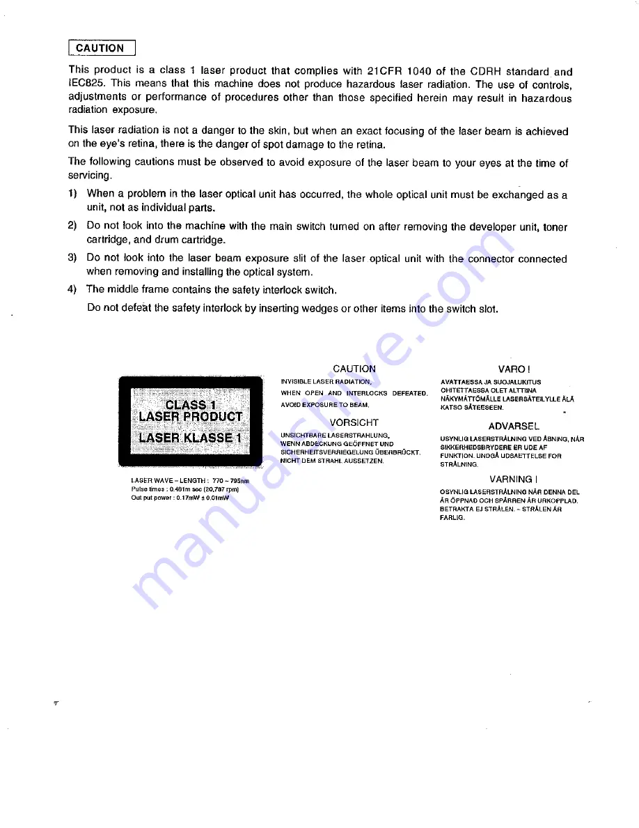 Sharp AL-1530CS Service Manual Download Page 3