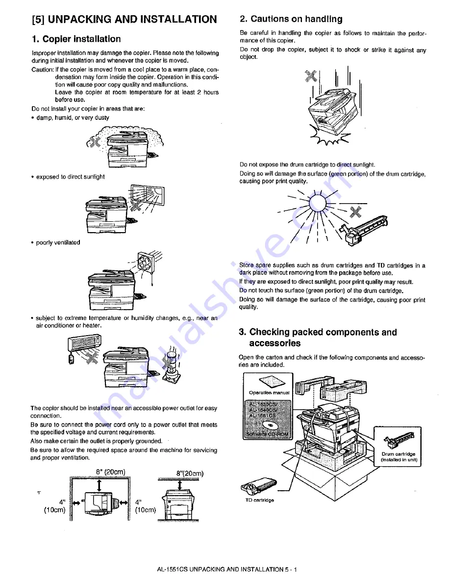 Sharp AL-1530CS Service Manual Download Page 20