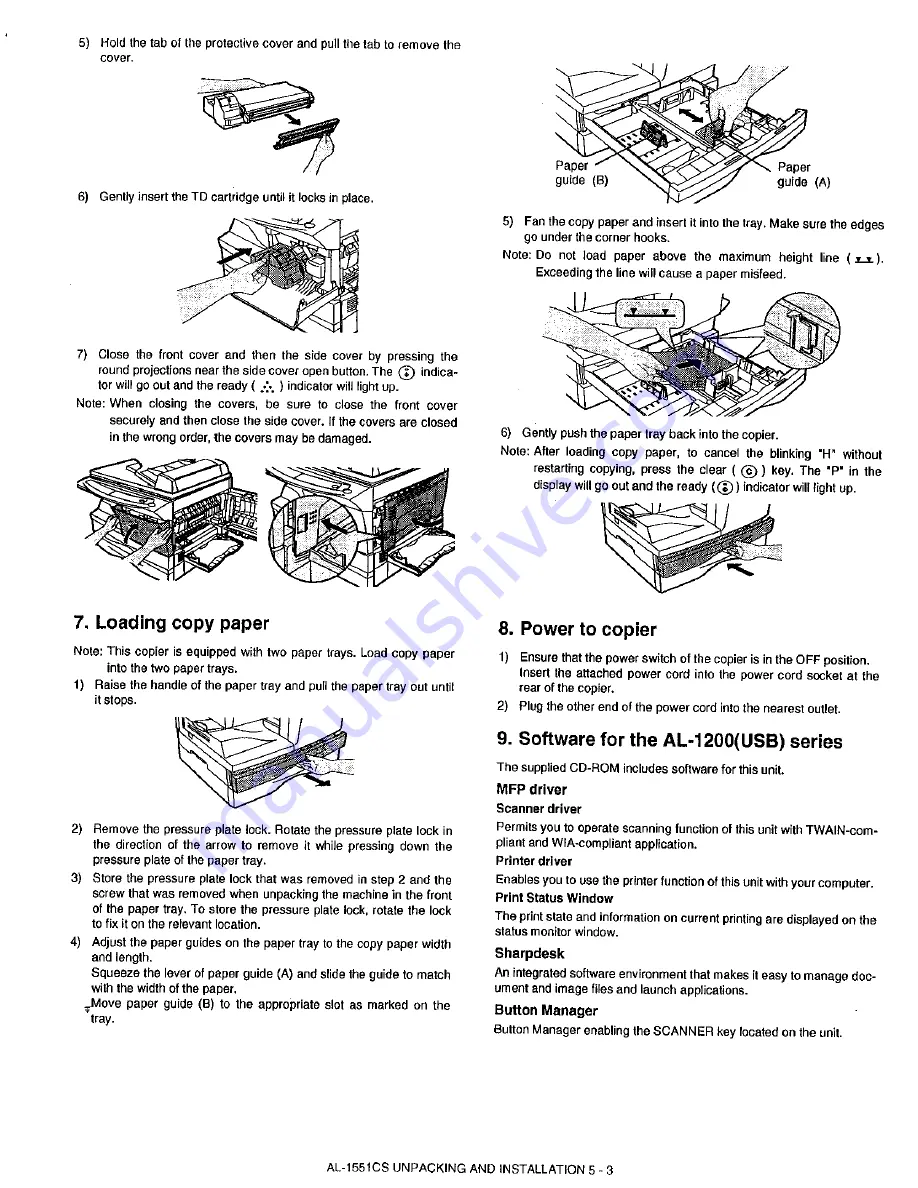 Sharp AL-1530CS Service Manual Download Page 21