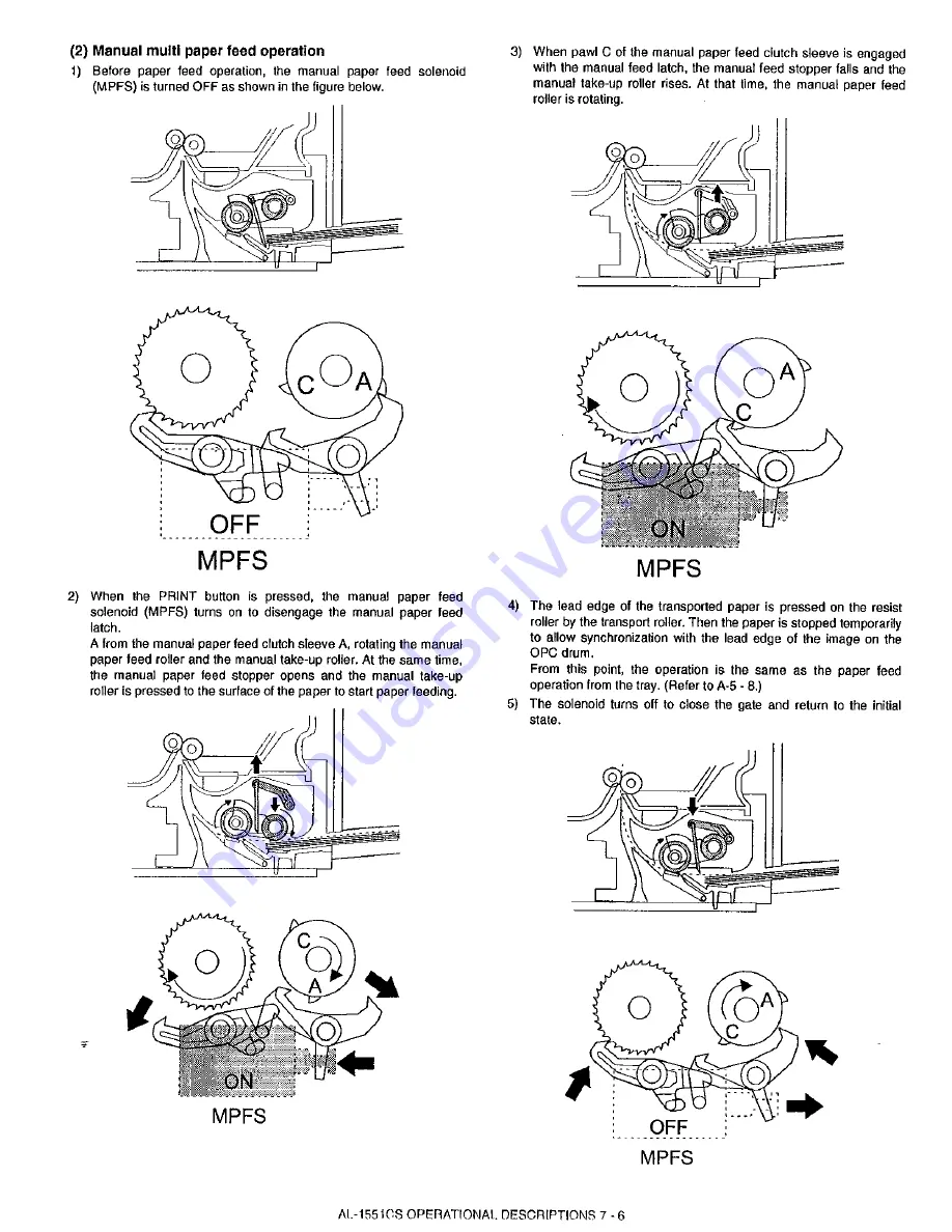 Sharp AL-1530CS Service Manual Download Page 38