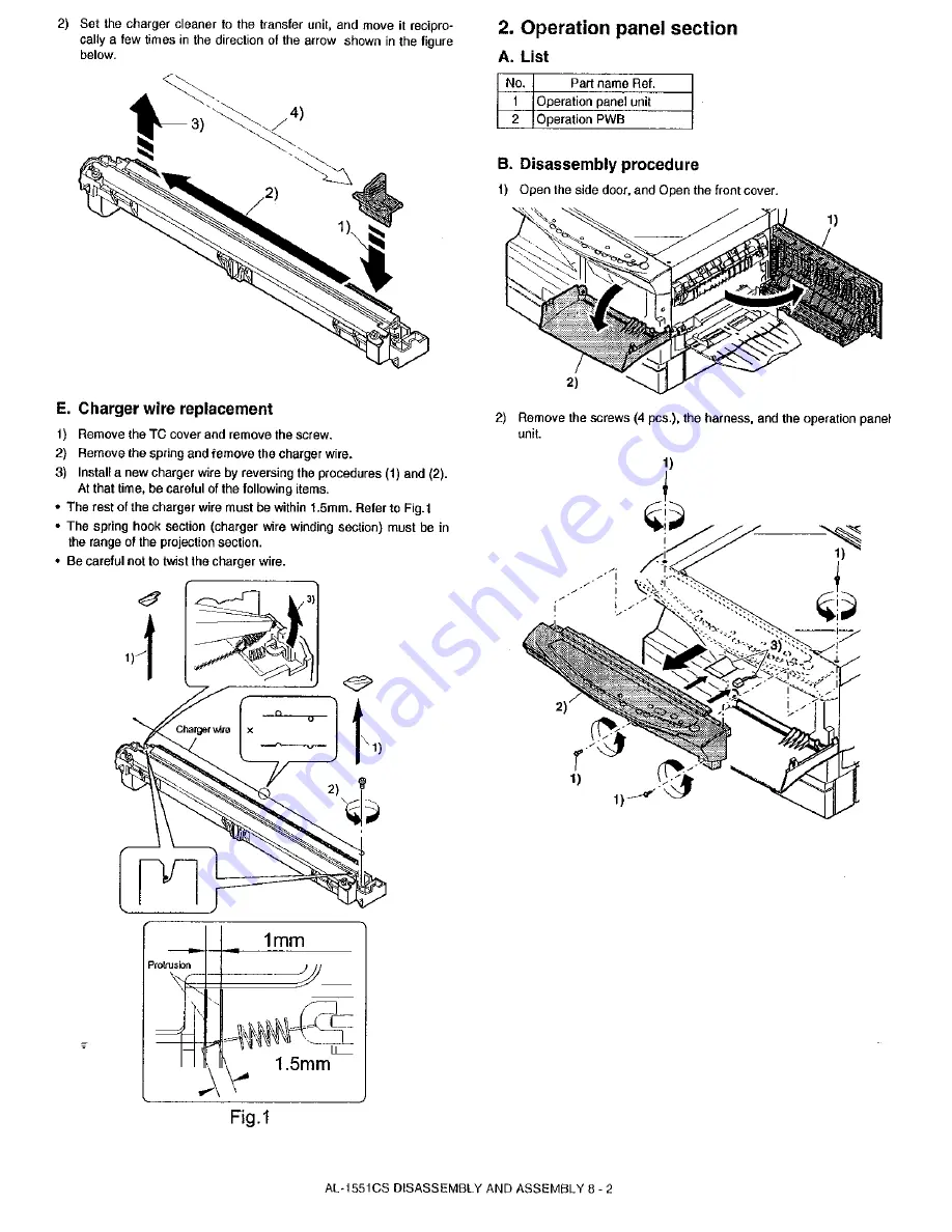 Sharp AL-1530CS Service Manual Download Page 43