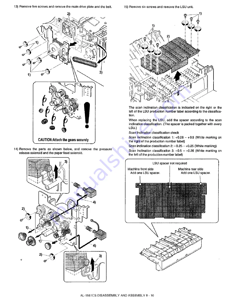 Sharp AL-1530CS Service Manual Download Page 51