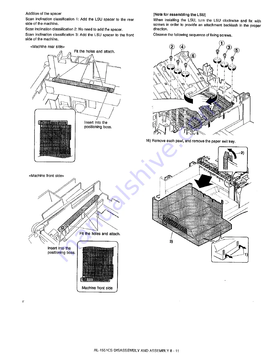 Sharp AL-1530CS Service Manual Download Page 52