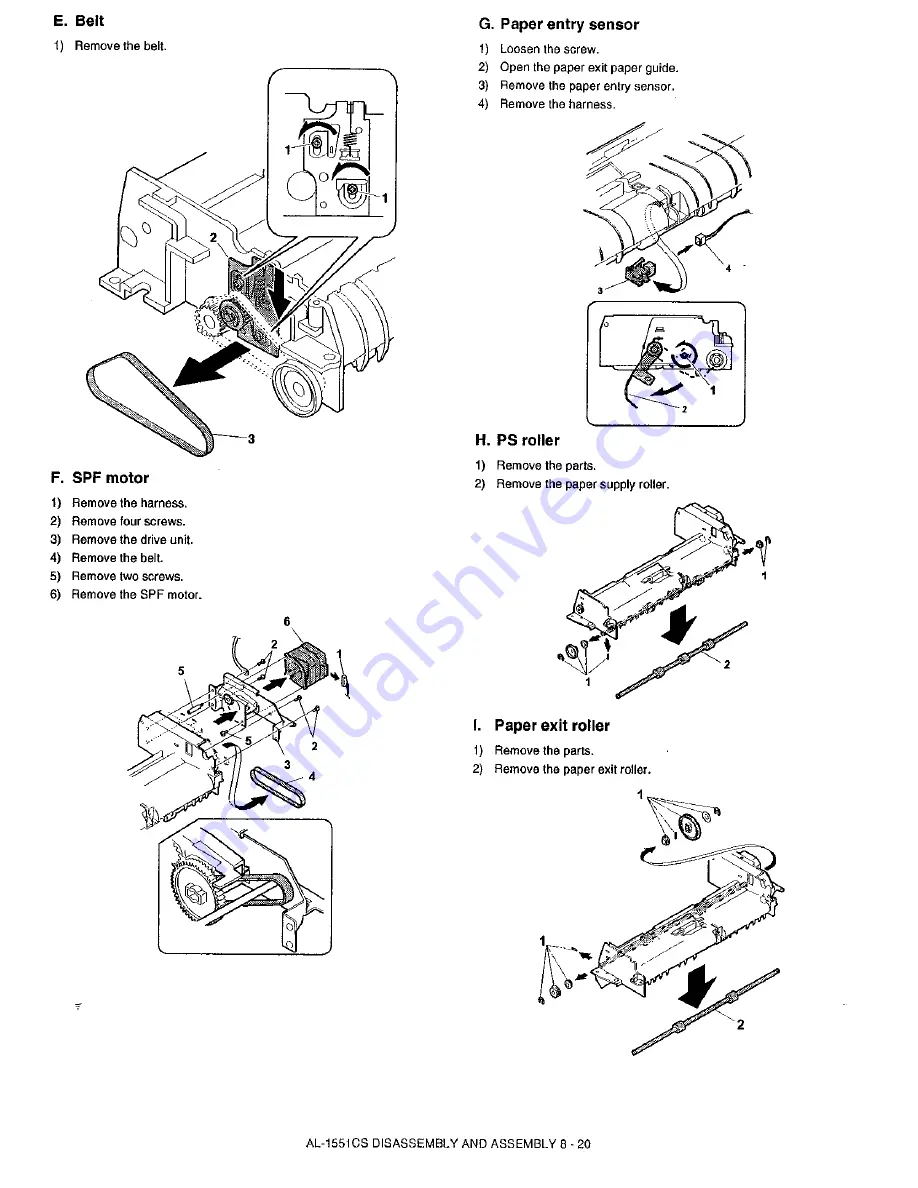 Sharp AL-1530CS Service Manual Download Page 61