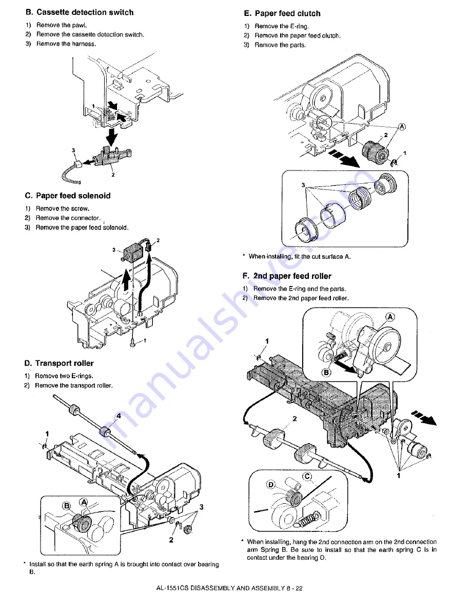 Sharp AL-1530CS Service Manual Download Page 63