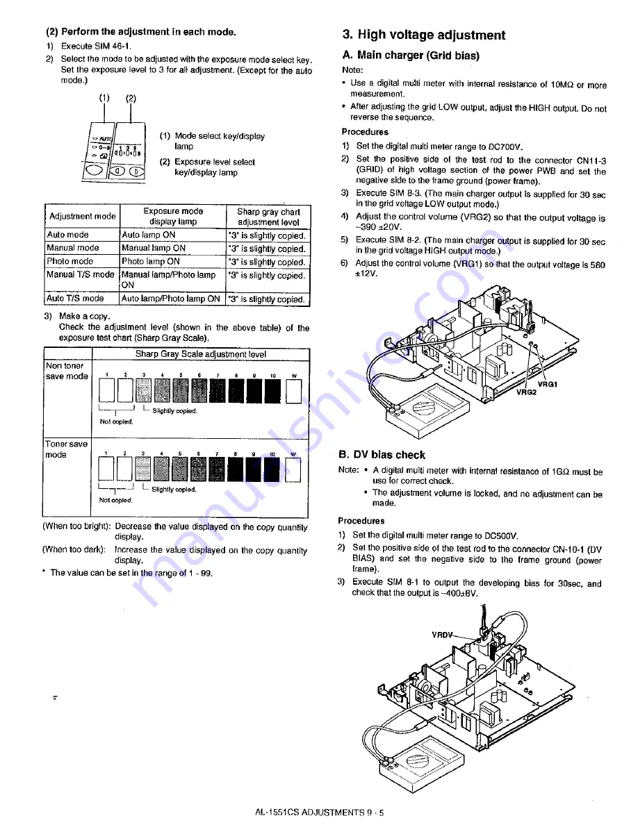 Sharp AL-1530CS Service Manual Download Page 76