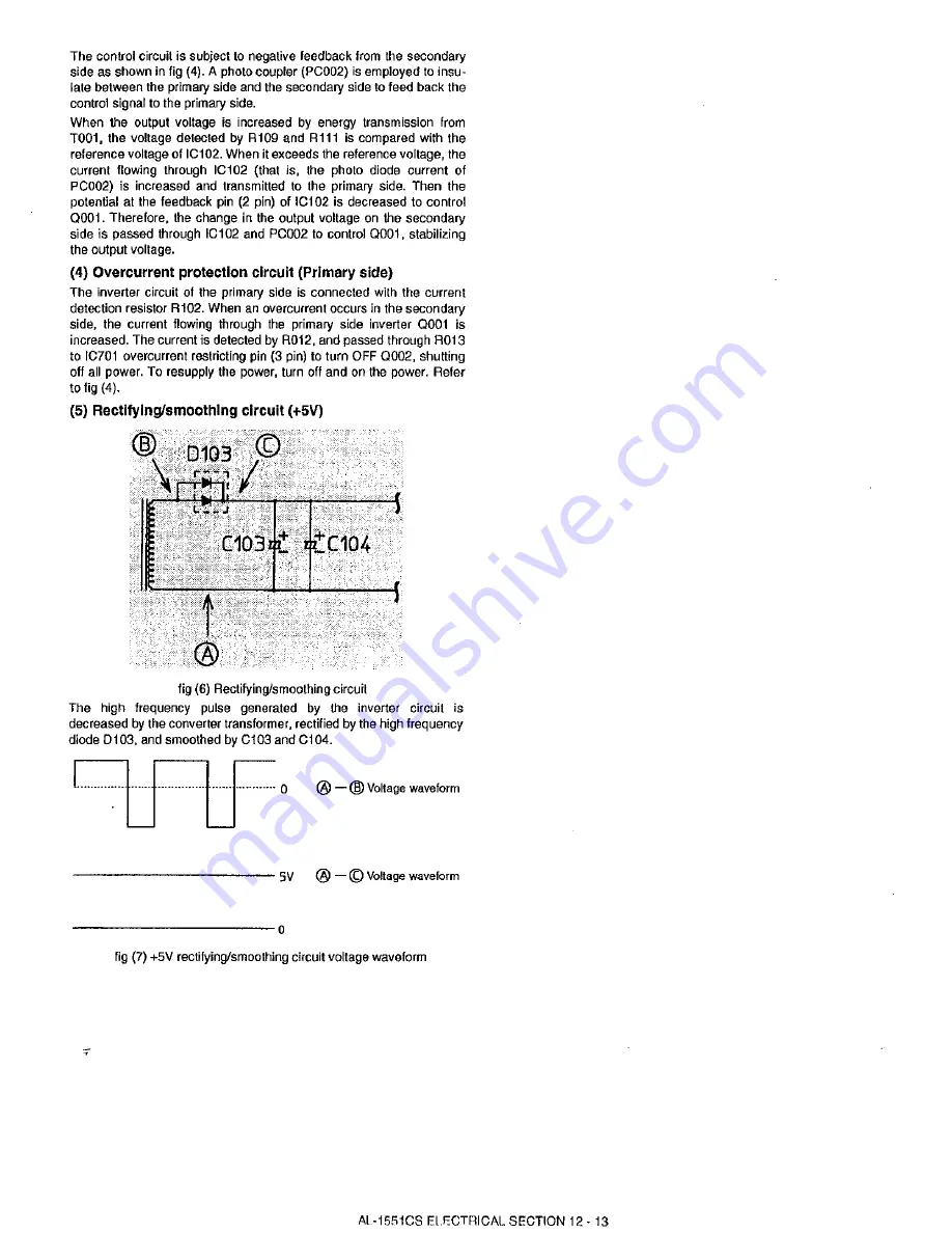 Sharp AL-1530CS Service Manual Download Page 108