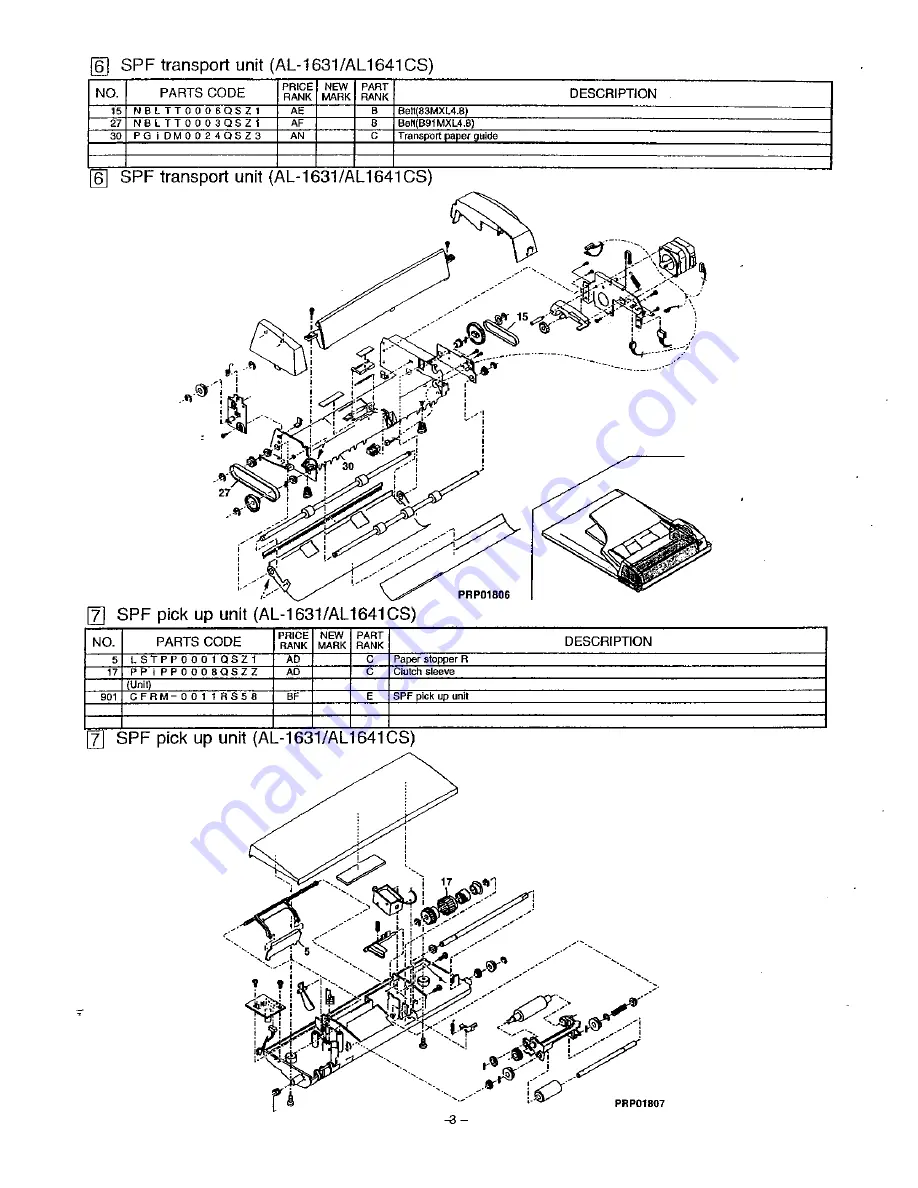 Sharp AL-1530CS Service Manual Download Page 184