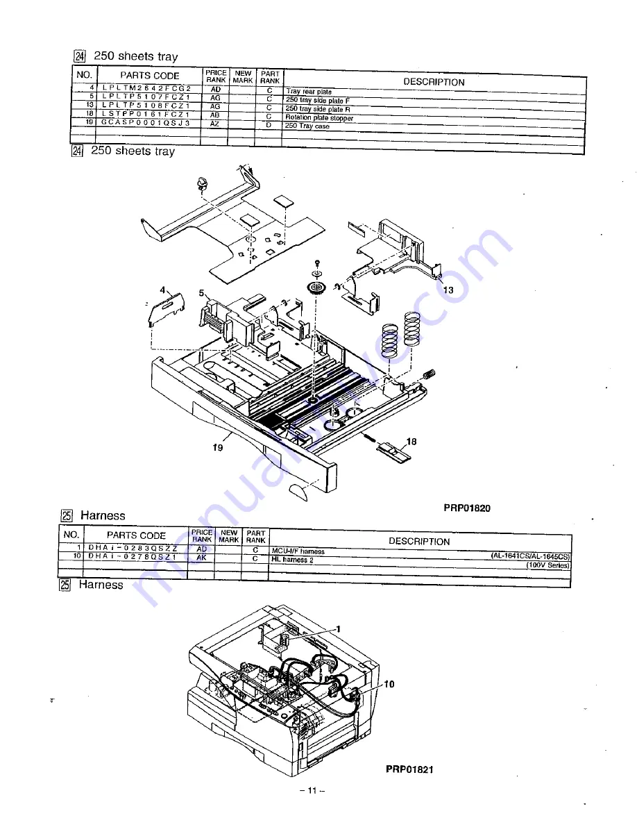 Sharp AL-1530CS Service Manual Download Page 191