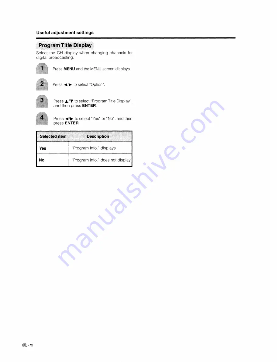 Sharp Aquos LC 26D5U Operation Manual Download Page 75