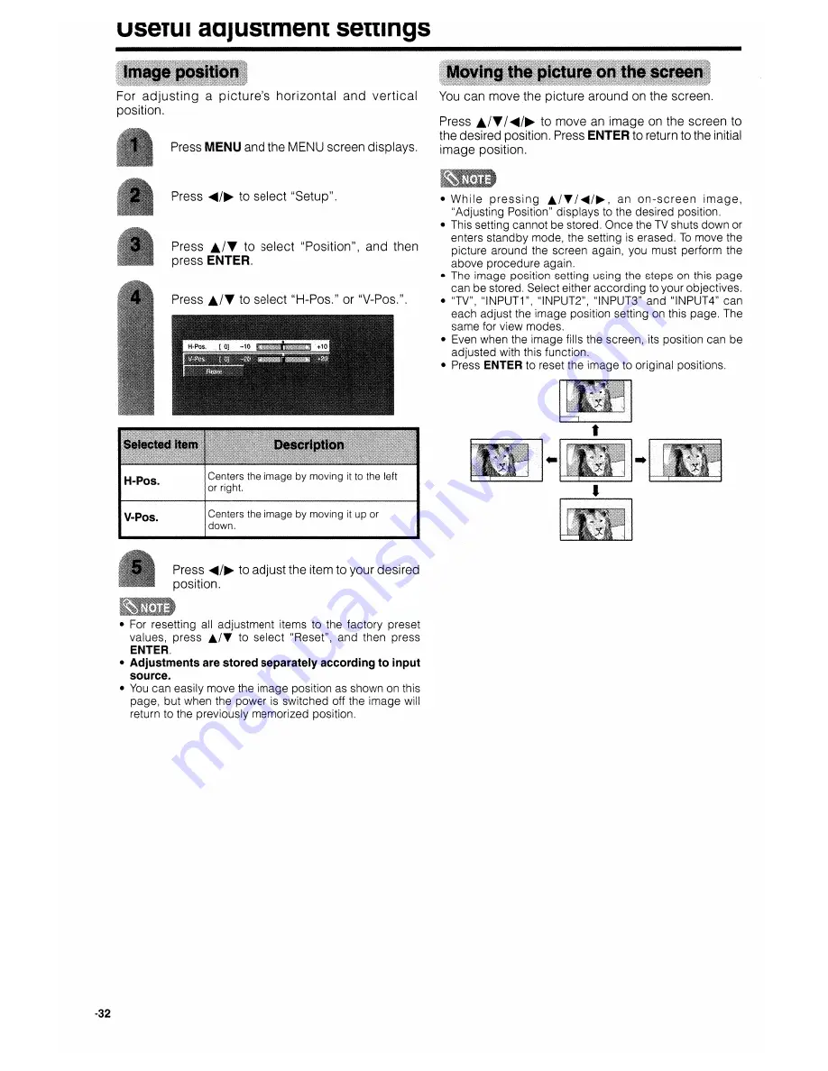 Sharp Aquos LC-26D6U Operation Manual Download Page 33