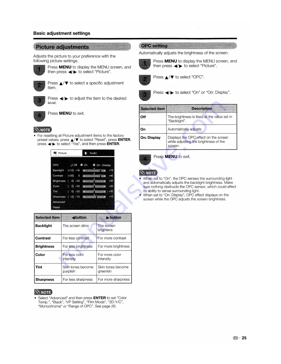 Sharp AQUOS LC-32D43U Operation Manual Download Page 26